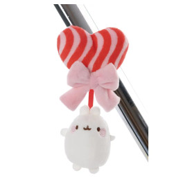 NICI MagNICI Molang mit Lolli 5cm: Süßer Plüschmagnet für Kühlschrank & Notizen