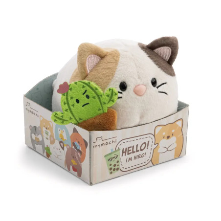 NICI Kuscheltier mymochi Katze Angy 13cm liegend mit Plüschkaktus moodie & Magnet