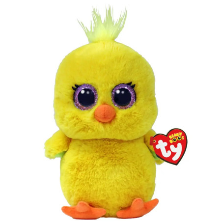 ty® Beanie Boo Chirps Yellow Chick Plüschfigur – Leuchtendes Küken mit Glitzeraugen