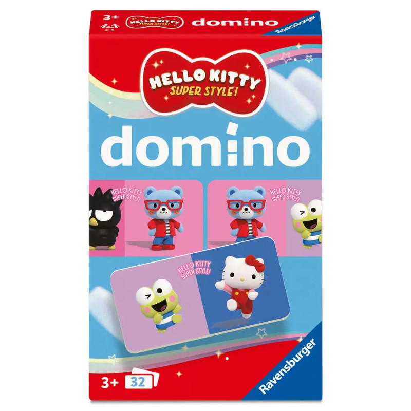 Ravensburger Hello Kitty Domino – Reisespiel für Kinder ab 3 Jahren