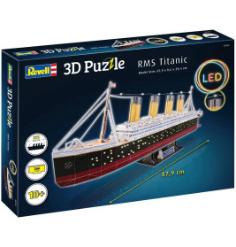 Revell 3D Puzzle RMS Titanic LED Edition – Mit Beleuchtung – Historisches Schiff Puzzle