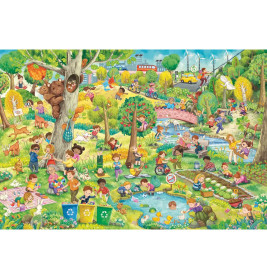 Schmidt Spiele Nachhaltiges Puzzle 150 Teile – Mit Graspappe NATPAX® für Spiel, Spaß & Umweltschutz