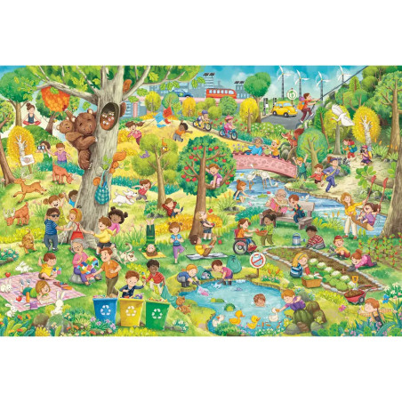 Schmidt Spiele Nachhaltiges Puzzle 150 Teile – Mit Graspappe NATPAX® für Spiel, Spaß & Umweltschutz