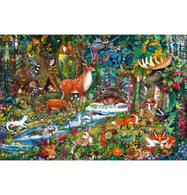 Schmidt Spiele Tiere in den Wäldern Europas Puzzle 150 Teile – Nachhaltig aus Graspappe