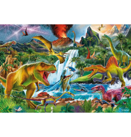 Schmidt Spiele NATPAX Puzzle 'Faszinierende Urzeitriesen' (200 Teile) auf nachhaltiger Graspappe. Ökologisch, ab 8 J. EAN 400150