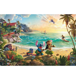 Schmidt Spiele Thomas Kinkade Lilo & Stich Puzzle 200 Teile aus NATPAX® Graspappe