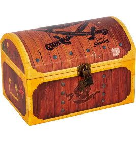 Coppenrath Verlag Capt'n Sharky Schatztruhe mit Schloss & Goldveredelung | 22x15x14cm | Ab 3 Jahren
