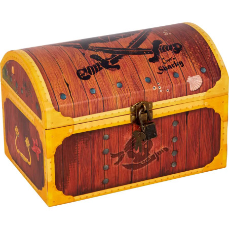 Coppenrath Verlag Capt'n Sharky Schatztruhe mit Schloss & Goldveredelung | 22x15x14cm | Ab 3 Jahren