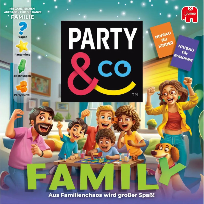 Diset Party & Co. Family Gesellschaftsspiel – Familienspaß ab 8 Jahren