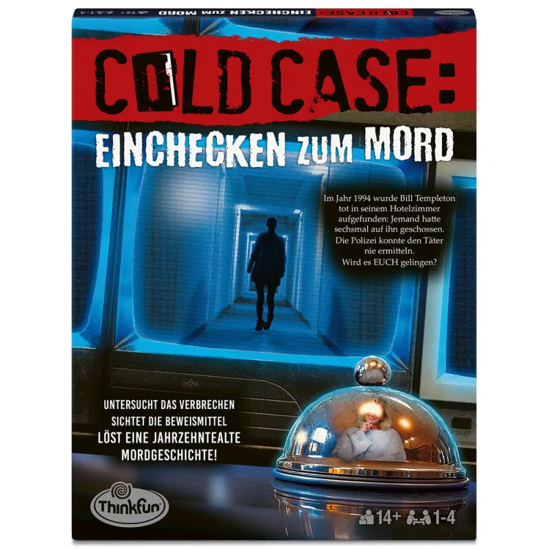 ThinkFun Cold Case: Einchecken zum Mord – Ravensburger Krimi-Rätselspiel ab 12