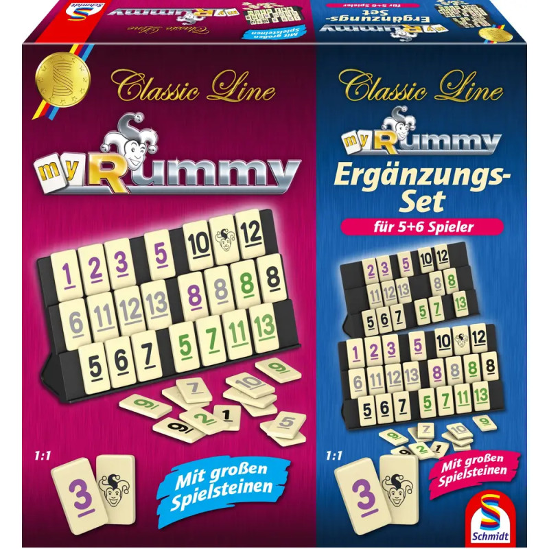 Selecta Classic Line My Rummy + Ergänzungs-Set – Brettspiel für Familie & Freunde