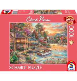 T.C. Pinson Puzzle Ufer im Abend 1000 Teile – Entspannung & Detailreichtum