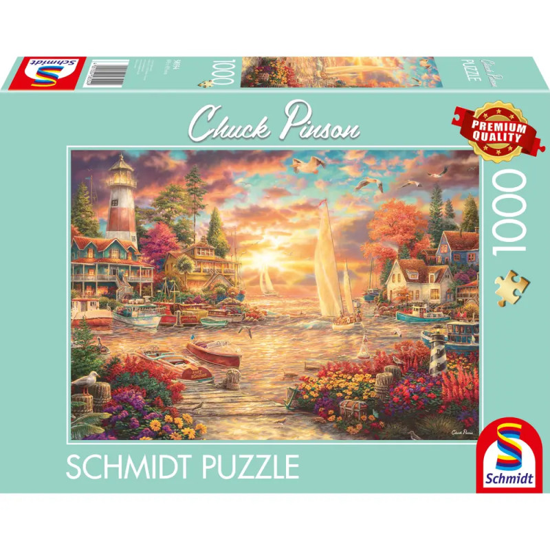 Schmidt Spiele Puzzle C.Pinson Morgenstille am See – 1000 Teile