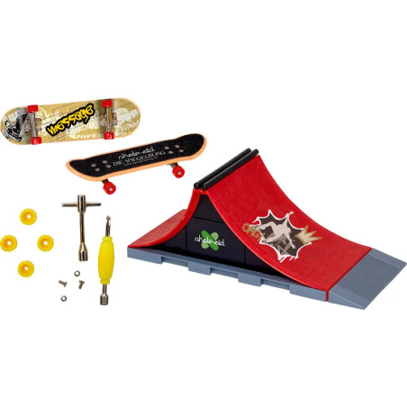 Coppenrath Verlag: Skate-Aid Mini-Skateboard Set Spine-Rampe | Inkl. Ersatzteile & Werkzeug | Ab 3 Jahre