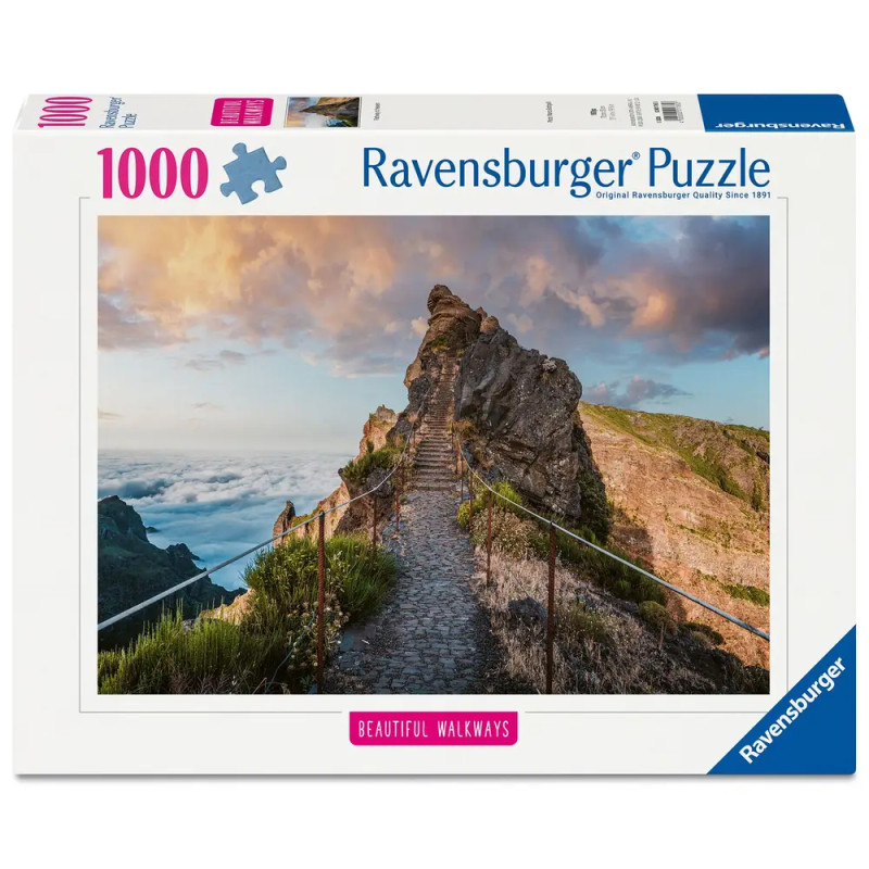 Ravensburger Puzzle Himmlischer Bergpfad – 1000 Teile | Atemberaubendes Bergpanorama ab 14 J.