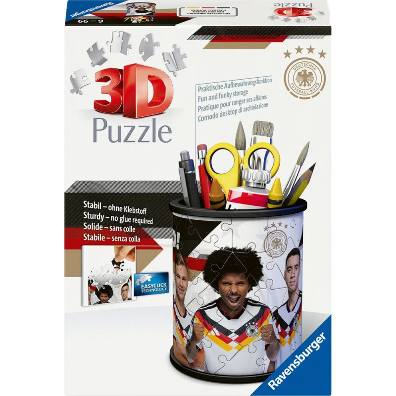 Ravensburger 3D Puzzle Stiftehalter DFB – Praktisches Fußballdesign ab 8 Jahren