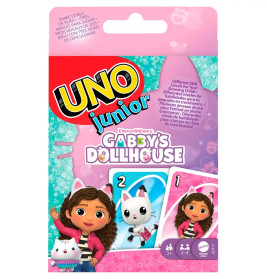 MATTEL UNO Junior Gabby’s Dollhouse Kartenspiel – Kindgerechtes UNO ab 3 Jahren