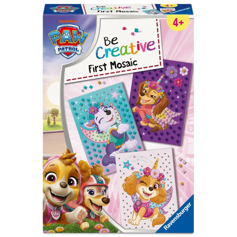 Ravensburger BeCreative Midi Mein erstes Mosaik Paw Patrol – Bastelset für Kinder ab 4 Jahren 12028012