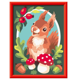 Ravensburger CreArt 9+ Liebes Eichhörnchen – Malen nach Zahlen & Gips für kreative Kids