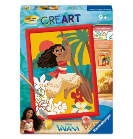 Ravensburger CreArt Disney Vaianas Abenteuer Malen nach Zahlen für Kinder ab 7 J.