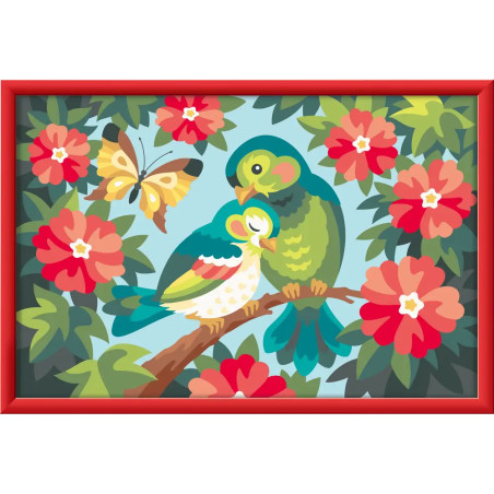 Ravensburger CreArt Malen nach Zahlen für Kinder – Bunte Vögel Motiv ab 7 J.