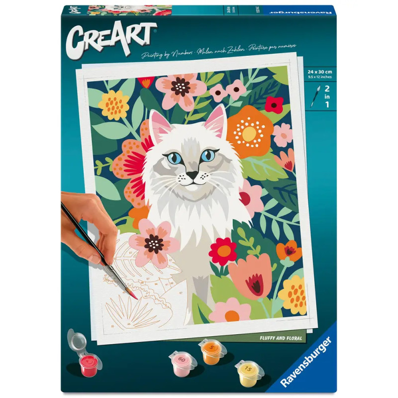 Ravensburger CreArt Malen nach Zahlen Samtpfote – Adults Set für Katzenliebhaber ab 14 Jahren 12023146