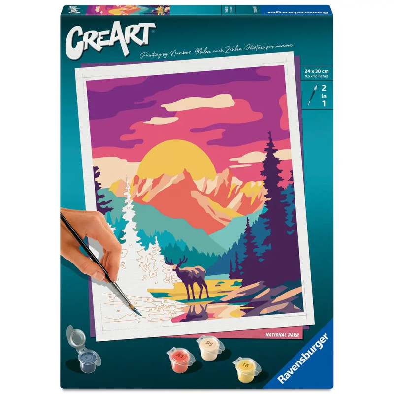 Ravensburger CreArt Malen nach Zahlen Adults Trend National Park – Naturmotiv für Erwachsene 12023148