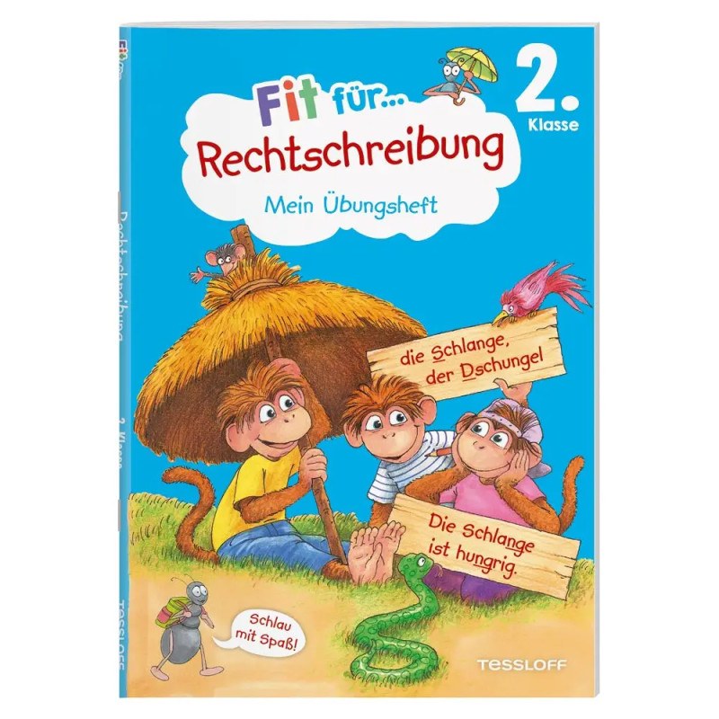 TESSLOFF Fit für Rechtschreibung 2. Klasse | Übungsheft mit Lösungen & Stickern