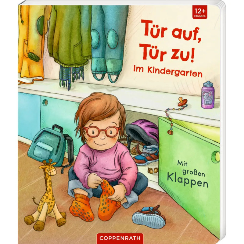 Coppenrath Verlag Tür auf, Tür zu! – Im Kindergarten. Pappbilderbuch mit Schiebern & Klappen, ab 1 J. EAN 9783649649489