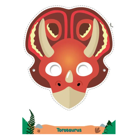 TESSLOFF Masken-Malblock Dinos – 12 Masken zum Ausmalen & Basteln ab 4 J.