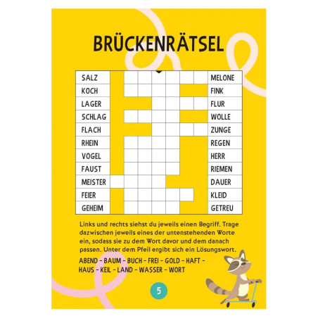 TESSLOFF Rätselblock 'Der kleine Heine' Mini-Format ab 11 J. – Sudoku, Kreuzworträtsel & mehr für unterwegs