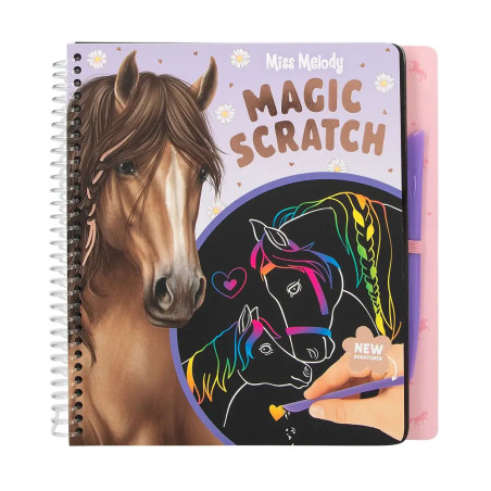 Depesche Miss Melody Magic Scratch Book: Pferde-Bilder & Kreativer Kratz-Spaß. Ab 5 J.