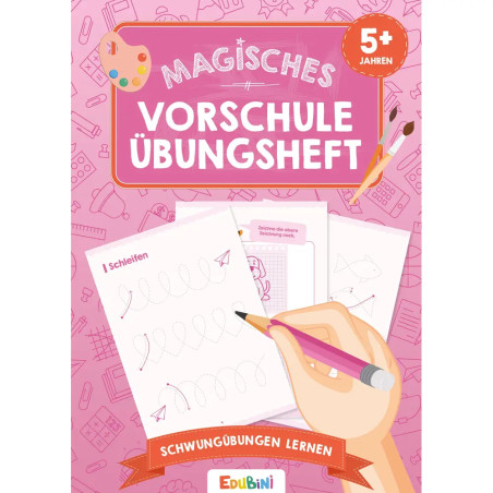 Hutter Magisches Vorschule Übungsheft Schwungübungen ab 4-5 J. – Schreiben lernen mit Zaubertinte