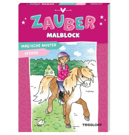 TESSLOFF Zaubermalblock 'Magische Muster Pferde' – Verborgene Details beim Ausmalen!