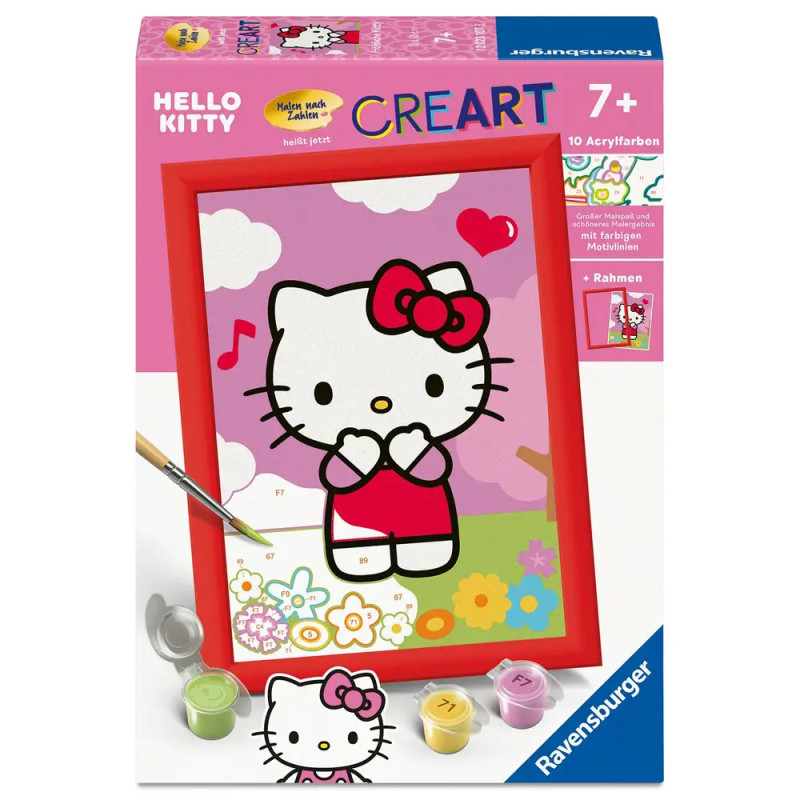 Ravensburger CreArt Hello Kitty Malen nach Zahlen Set für Disney Fans ab 9 Jahren - 12023107