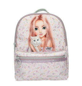 Depesche TOPModel Rucksack BLOOMING KITTY – Stylisch, glitzernd & geräumig (34x24x13cm)