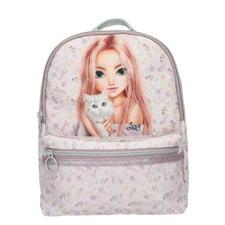 Depesche TOPModel Rucksack BLOOMING KITTY – Stylisch, glitzernd & geräumig (34x24x13cm)