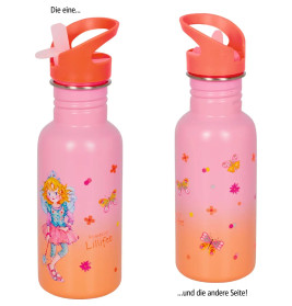 Coppenrath Verlag Prinzessin Lillifee Edelstahlflasche 0,5L. Nachhaltig, robust, inkl. Bürste. EAN 4029753228444