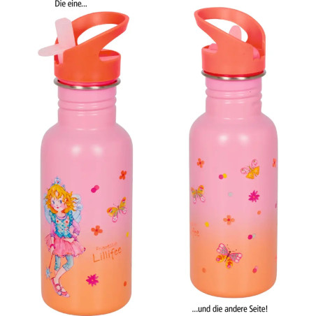 Coppenrath Verlag Prinzessin Lillifee Edelstahlflasche 0,5L. Nachhaltig, robust, inkl. Bürste. EAN 4029753228444