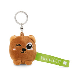 Schlüsselanhänger Bär ''Viel Glück! grün