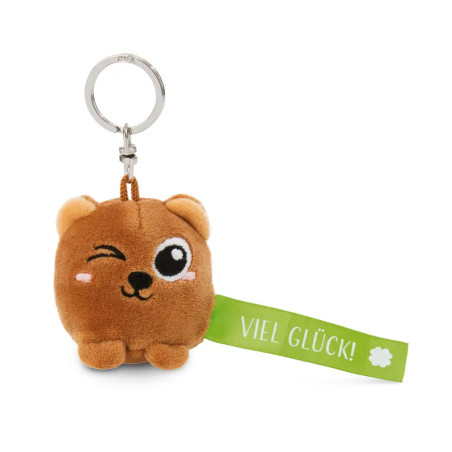 Schlüsselanhänger Bär ''Viel Glück! grün