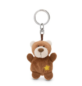 Schlüsselanhänger Bär braun mit Stern 5cm