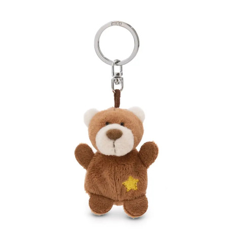 Schlüsselanhänger Bär braun mit Stern 5cm