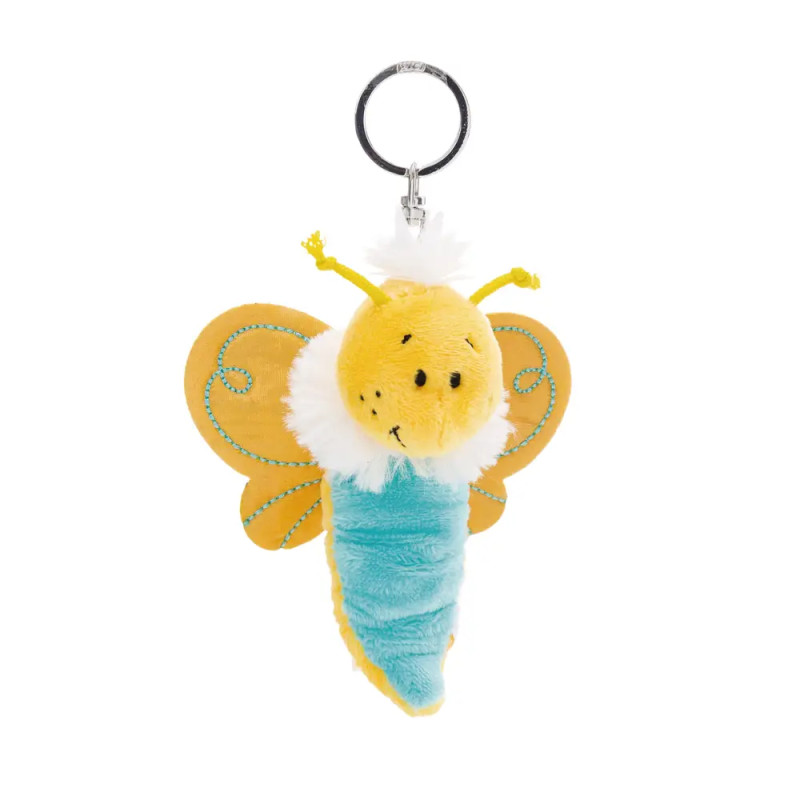 NICI Flibbies Schmetterling Schlüsselanhänger gelb – Plüsch-Anhänger mit Metallring