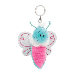 NICI Flibbies Schmetterling Schlüsselanhänger blau – Kleiner Plüsch-Begeleiter mit Metallring