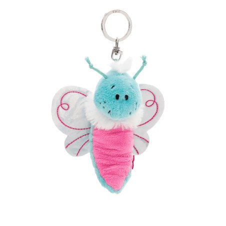 NICI Flibbies Schmetterling Schlüsselanhänger blau – Kleiner Plüsch-Begeleiter mit Metallring