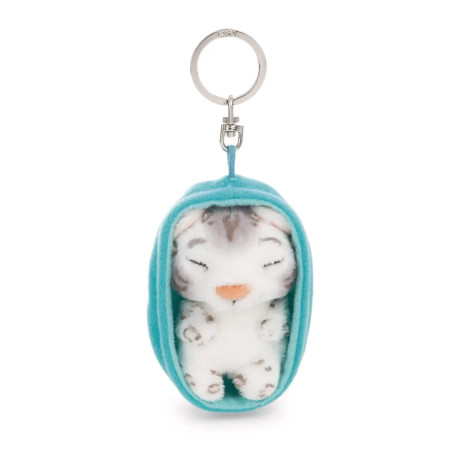 NICI Schlüsselanhänger Sleeping Pets Schneeleopard – Stilvoller Plüsch-Begleiter für Schlüssel & Tasche