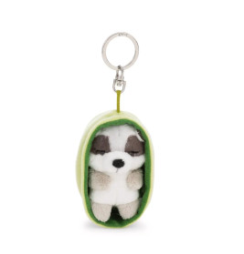 NICI Schlüsselanhänger Sleeping Pets Waschbär 8cm hellgrün – Charmanter Plüsch Anhänger