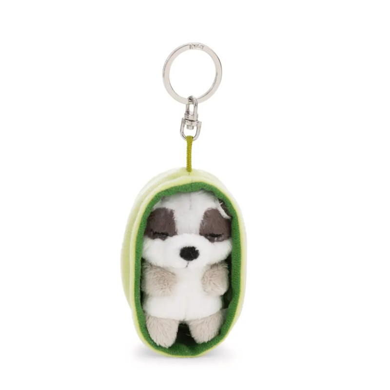NICI Schlüsselanhänger Sleeping Pets Waschbär 8cm hellgrün – Charmanter Plüsch Anhänger