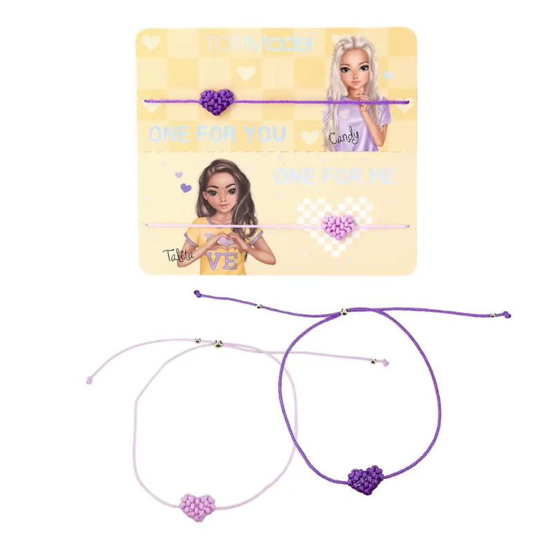 TOPModel BFF Herzarmband Set Textil